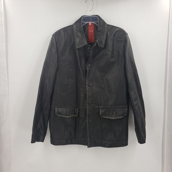 OffSet Mens M black vintage Leather jacket - Picture 1 of 10